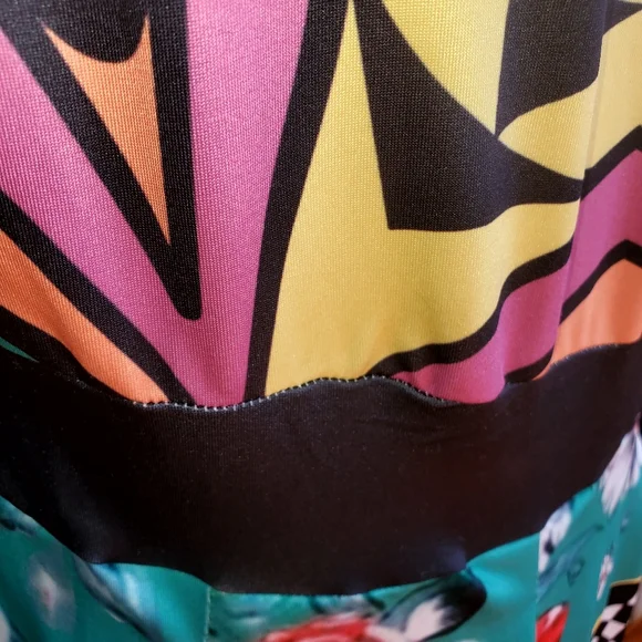 NWOT Vibrant print multi colored maxi dress - Picture 6 of 6
